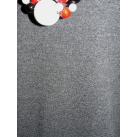 Melanżowy kobiecy sweter OVERSIZE ze ściągaczami - grafitowy